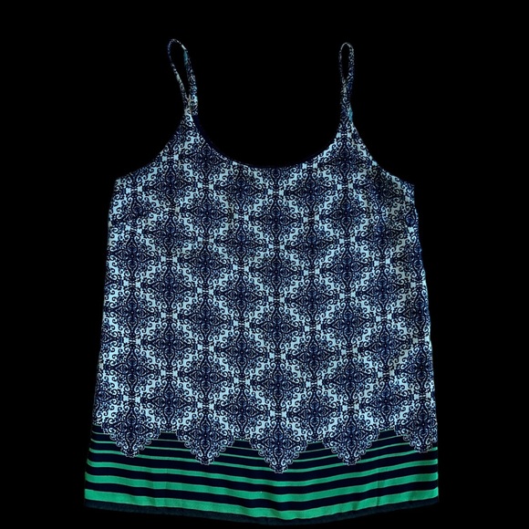 Cabi 107 Border Stripe Navy Fully Lined Camisole Size Medium - Picture 4 of 11